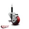 Service Caster 3'' Red Poly Swivel 3/4'' Expanding Stem Caster with Brake SCC-EX20S314-PPUB-RED-TLB-34 - alternate 3